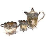 Silver-plated Art Nouveau set, ca. 1890.