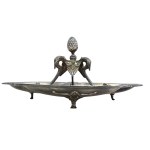 Three-section silver-plated platter, Napoleon III, Phenix, France