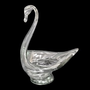 Glass Swan Platter