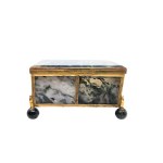 Boîte en agate, souvenir du Grand Tour, France ou Allemagne, XIXe siècle.