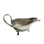Silver-plated (?) sauce boat