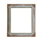 Decorative gilded frame with a canvas mat—featuring floral motifs