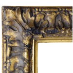 A gilded frame with a flowing oak-leaf ornament