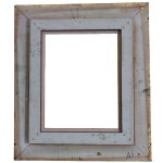 An elegant olive-green frame with a canvas mat