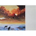 Vintage postcard featuring a painting by Zdzisław Beksinski, Association pour la promotion de l