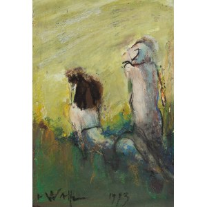 Alicja Wahl (1932, Warsaw – 2020, Warsaw), *Couple in a Meadow*, 1993