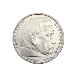 Germany, 5 marks, 1936 Hindenburg (double die, rare), condition 1/1-