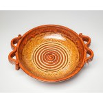 Ceramic bowl with beautiful glazing. West Germany, 1970s.