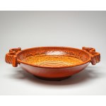 Ceramic bowl with beautiful glazing. West Germany, 1970s.