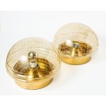 Wall sconces or ceiling lights, Aro Leuchten, Germany, 1970s.