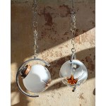 Ceiling lamps with Murano Mazzega shades. Italy.