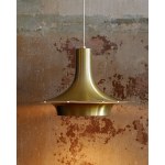 A Danish ceiling lamp made of metal, designed in the Mid-Century style.