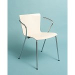 A chair designed by Vico Magistertti for Fritz Hansen—it dates from 1997 and was manufactured in Denmark.