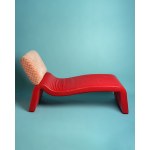 Leather chaise longue/ottoman, manufactured by the German company COR.