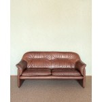 A leather sofa manufactured by the Swiss company De Sede.