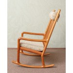 This Danish rocking chair from the 1960s was designed by Hans Olsen for Juul Kristensen