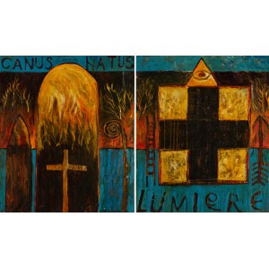 Bogdan Korczowski (né en 1954 à Cracovie), « Canus Natus », diptyque, 1991
