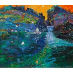 Jan Szancenbach (1928, Kraków – 1998, Kraków), "Landscape from Norway," 1983