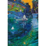 Jan Szancenbach (1928, Kraków – 1998, Kraków), "Landscape from Norway," 1983