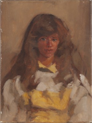 Stanisław Mazuś (ur. 1940, Lublin), Portret dziewczyny, 1991
