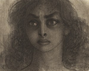 Stefan Żechowski (1912 Książ Wielki koło Miechowa - 1984 Książ Wielki koło Miechowa), Główka dziewczyny (en face), 1943