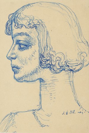 Stefan Żechowski (1912 Książ Wielki koło Miechowa - 1984 Książ Wielki koło Miechowa), Główka dziewczyny, 1937