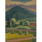 Czesław Kiełbiński (1908, Majdan near Zamość – 1992, Kraków), “Landscape of the Beskids,” 1970s