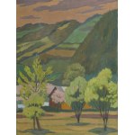 Czesław Kiełbiński (1908, Majdan near Zamość – 1992, Kraków), "The Mountains in Szczawnica"