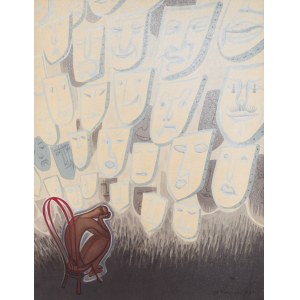 Marian Konarski (1909 Chrzanów - 1998 Kraków), Maski, 1961