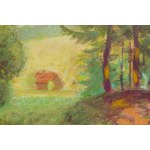 Franciszek Frączek (1908–2006), Outdoor Scene from Podkarpacie (Godowa), 1970s–1980s