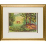 Franciszek Frączek (1908–2006), Outdoor Scene from Podkarpacie (Godowa), 1970s–1980s