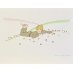 Antoine de Saint-Exupéry (1900 - 1944), „Mały Książę odpoczywa wśród kwiatów” z cyklu Mały Książę, 2023 (1943)