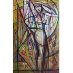 Eugeniusz Gerlach, Akt na tle białej draperii, 2018