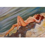 Tadeusz Więciorek, Woman on a Rock