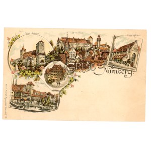Německo – Norimberk / Nürnberg – hrad Kaiserburg, císařské stáje, dům Albrechta Dürera, lávka Kata, restaurace Bratwurstglöcklein (212)