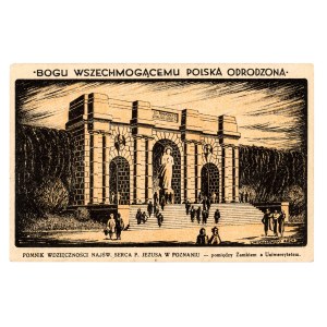 Poznań - Design drawing by Lucjan Michałowski - Monument of Gratitude to the Sacred Heart of Jesus (255)