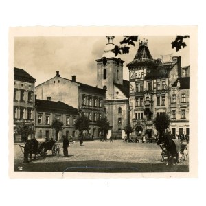 Bielsko-Biała / Bielitz – Pohled na Schillerovo náměstí a evangelický kostel (490)