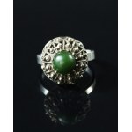 Wild Strawberry Ring with Jade, Warmet Resovia (105)