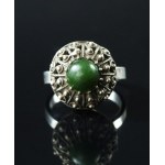 Wild Strawberry Ring with Jade, Warmet Resovia (105)