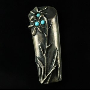 Brooch with turquoise stones, Poland after 1986 (136)