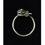 Ring with a small rose and coral, ORNO (137)