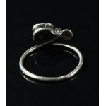 Ring with a small rose and coral, ORNO (137)