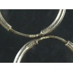 Silver earrings with malachite, ref. BCR (139)