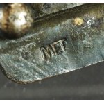Barrette à cheveux, laiton argenté « MET » (146)