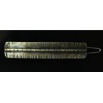 Barrette à cheveux, laiton argenté « MET » (146)