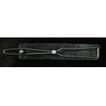 Barrette à cheveux, laiton argenté « MET » (146)