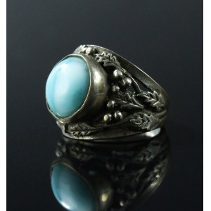 Ring with blue agate, Warmet (153)