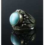 Ring with blue agate, Warmet (153)
