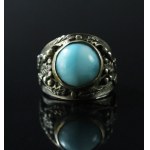 Ring with blue agate, Warmet (153)