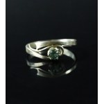 Ring mit blauem Zirkonia, Warmet Agat (177)